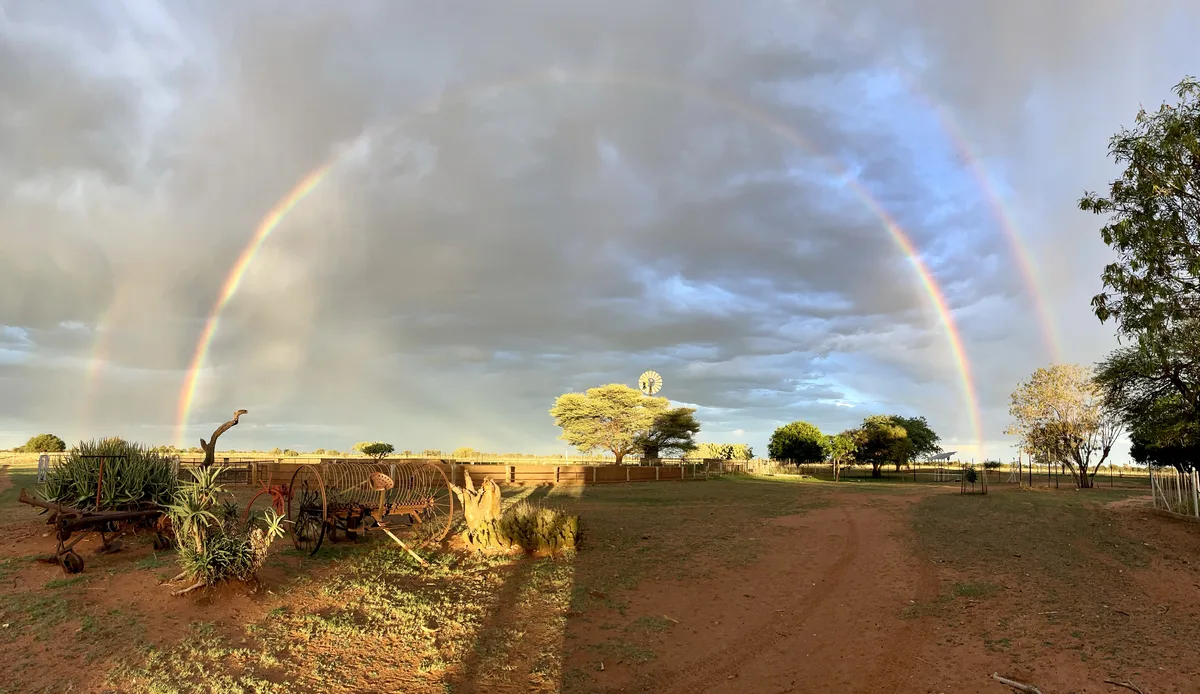 Double rainbow over Ombe